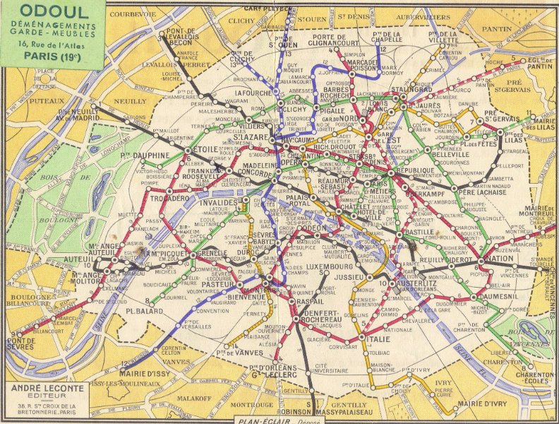 Album Dreuxpictures From Charles Sibertsubway Map Paris France 1960